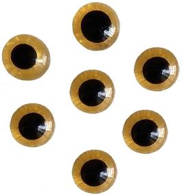 img 1 attached to 🔍 OLOEY 100pcs Amber Glass Eyes Kits (1Box) - 3/4/5/6/7/8/9/10/11/12mm, Ideal for Needle Felting, Bears, Dolls, Decoys, and Sewing Projects