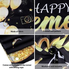 img 2 attached to 🎉 DUAIAI Happy Retirement Banner: Stylish Black and Gold Glitter Sign for Retirement Party Decorations - 82.7 x 16 Inch