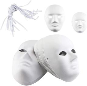 img 4 attached to 🎭 Oruuum Paintable Paper Masquerade Masks