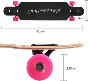 img 2 attached to 🛹 INNOWEIGH 41-Inch Longboard Skateboard - Freestyle Complete Drop Down Deck for Professional and Beginner Riders, Ideal for Cruising and Freestyle Longboarding