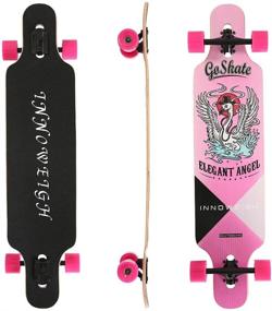 img 3 attached to 🛹 INNOWEIGH 41-Inch Longboard Skateboard - Freestyle Complete Drop Down Deck for Professional and Beginner Riders, Ideal for Cruising and Freestyle Longboarding