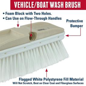 img 2 attached to 🚗 Weiler 44510 9-1/2" X 2-3/4" Block Size, Flagged White Polystyrene Fill, Vehicle Care Wash Brush: The Ultimate Cleaning Tool for Your Vehicle