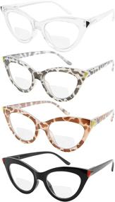 img 4 attached to Stylish Bifocal Reading Glasses for Women - Eyekepper 4-Pack Bifocal Readers