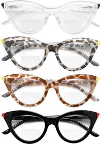 img 3 attached to Stylish Bifocal Reading Glasses for Women - Eyekepper 4-Pack Bifocal Readers