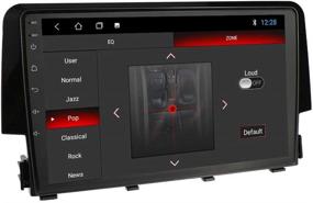img 4 attached to Улучшите свой Honda Civic: автомобильное радио стерео на Android 10 с 9-дюймовым сенсорным экраном, Bluetooth GPS-навигацией и управлением рулевого колеса