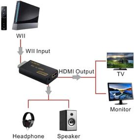 img 1 attached to 🎮 Enhance Your Gaming Experience with the Musou WII TO HDMI Converter for Crisp 720P and 1080P HD Output – Black