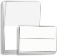 📇 hamilco thick white cardstock: a2 folded place tent cards - 4 1/4 x 5 1/2", 80 lb heavyweight printer-friendly blank stationery for greetings and invitations logo