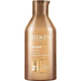 img 4 attached to Redken All Soft Shampoo - Intense Softness & Shine for Dry/Brittle Hair with Argan Oil