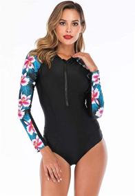 img 3 attached to Yateen Printed Swimwear Protection Swimsuit Women's Clothing for Swimsuits & Cover Ups