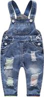 👖 kidscool ripped overalls for girls and boys' clothing logo