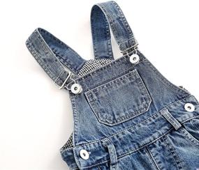 img 1 attached to 👖 Kidscool Ripped Overalls for Girls and Boys' Clothing