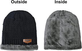 img 2 attached to Warmth and Style Combined: YSense Men's Oversized Slouchy Beanie - Fleece Lined Knit Skull Cap for Winter