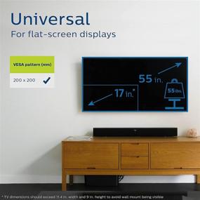 img 2 attached to 📺 Philips SQM3221/27: Fixed TV Wall Mount Bracket for 17-55 Inch LCD LED Flat Screens - Lockable Safety Bar, Easy Installation, Holds up to 55 Lbs