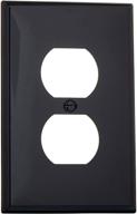 🔳 leviton pj8-e black midway nylon wallplate - 1 gang, 1-duplex, midway size - 1 pack логотип