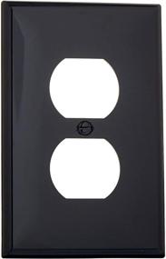 img 4 attached to 🔳 Leviton PJ8-E Black Midway Nylon Wallplate - 1 Gang, 1-Duplex, Midway Size - 1 Pack