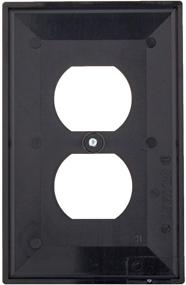 img 1 attached to 🔳 Leviton PJ8-E Black Midway Nylon Wallplate - 1 Gang, 1-Duplex, Midway Size - 1 Pack