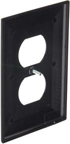 img 2 attached to 🔳 Leviton PJ8-E Black Midway Nylon Wallplate - 1 Gang, 1-Duplex, Midway Size - 1 Pack