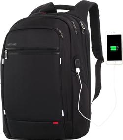 img 4 attached to 🎒 Premium Charge-Proof Business Backpack with Durable Polyester