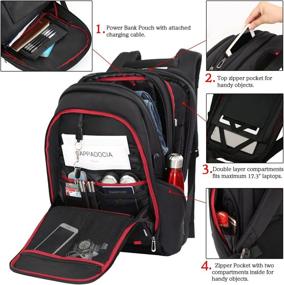 img 3 attached to 🎒 Premium Charge-Proof Business Backpack with Durable Polyester