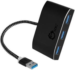 img 3 attached to 🔌 SIIG SuperSpeed USB 3.0 Hub - 4 Port with 5V Power Adapter and Braided USB Cable