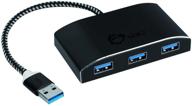 🔌 siig superspeed usb 3.0 hub - 4 port with 5v power adapter and braided usb cable logo