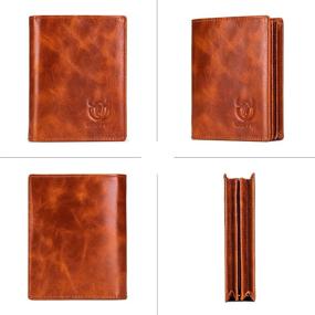 img 3 attached to BULLCAPTAIN Expanded Leather Capacity QB027YLW Men's Accessories for Wallets, Card Cases & Money Organizers