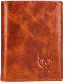 img 4 attached to BULLCAPTAIN Expanded Leather Capacity QB027YLW Men's Accessories for Wallets, Card Cases & Money Organizers