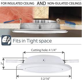 img 3 attached to 💡 Enhanced Lighting Control: Nadair SL4 550SW WH3K Dimmable Gimbal Recessed