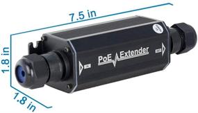 img 2 attached to 🌧️ Waterproof Outdoor Gigabit Ethernet PoE Cat6 Extender - Single Port Signal Extender, 802.3af/at Compatible