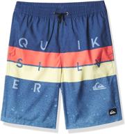 🩳 quiksilver trunk boardshort block volley: stylish boys' swim clothing logo