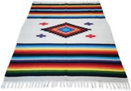 🧺 el paso designs stunning mazatlan and san miguel blanket- 60" x 84" heavyweight, hand-woven blanket with detailed mexican saltillo diamond (mazatlan) logo