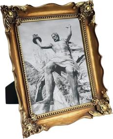 img 3 attached to 🖼️ Weresin Vintage Gold 8x10 Picture Frame: Elegant Antique Photo Frame for Tabletop or Wall Hanging (Bronze, with Glass Front)