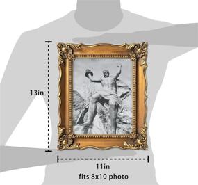 img 1 attached to 🖼️ Weresin Vintage Gold 8x10 Picture Frame: Elegant Antique Photo Frame for Tabletop or Wall Hanging (Bronze, with Glass Front)