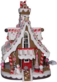 img 3 attached to 🏠 Lighted Gingerbread House by Kurt Adler - 12-Inch Christmas Decoration