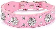 🌸 haoyueer rhinestone dog collar: cute flower bling collar for cats and dogs - adjustable sizes for small, medium, large pets logo