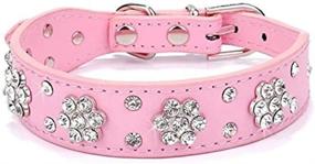 img 3 attached to 🌸 Haoyueer Rhinestone Dog Collar: Cute Flower Bling Collar for Cats and Dogs - Adjustable Sizes for Small, Medium, Large Pets