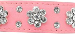 img 2 attached to 🌸 Haoyueer Rhinestone Dog Collar: Cute Flower Bling Collar for Cats and Dogs - Adjustable Sizes for Small, Medium, Large Pets