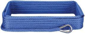 img 1 attached to ⚓ BoatTector 1/2" x 150' Solid Braid MFP Anchor Line with Thimble - Extreme Max, Royal Blue