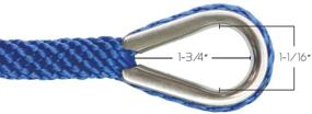 img 2 attached to ⚓ BoatTector 1/2" x 150' Solid Braid MFP Anchor Line with Thimble - Extreme Max, Royal Blue