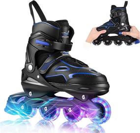 img 4 attached to Adjustable Inline Skates Adults Outdoor
