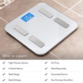 img 1 attached to Greatergoods Digital Body Fat Weight Scale: Accurate Health Metrics & Body Composition Measurements with Large Backlit Display - Silver