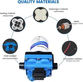 img 1 attached to 🚰 12V DC HOUSE 42-Series Water Pressure Pump: 3.0GPM, 55PSI Diaphragm Pump with Variable Flow & Filter for RV Yacht