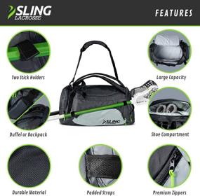 img 3 attached to Sling Lacrosse Bag Backpack Capacity