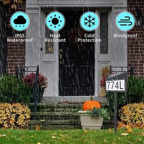 img 2 attached to 🏡 Solar Powered House Address Numbers Sign - IP65 Waterproof Lighted Address Plaque for Yard, Home, and Driveway with Three Lighting Modes