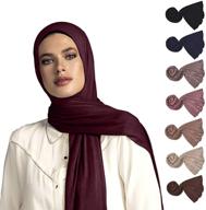 premium jersey women's scarves & wraps by voile chic colors - stylish accessories logo