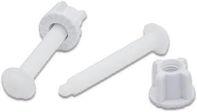 img 2 attached to 🚽 Universal White Plastic Toilet Hinges - Reliable and Versatile Bathroom Fixture