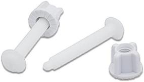 img 1 attached to 🚽 Universal White Plastic Toilet Hinges - Reliable and Versatile Bathroom Fixture
