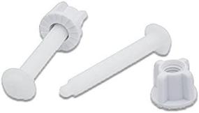 img 3 attached to 🚽 Universal White Plastic Toilet Hinges - Reliable and Versatile Bathroom Fixture