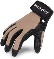 intra-fit climbing gloves rope gloves: ideal gear for rappelling, rescue, rock/tree/wall/mountain climbing & more! logo