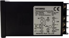 img 1 attached to 🌡️ Inkbird ITC-106VH AC 100-240V PID Temperature Controllers with F and C K Sensor, 25DA SSR Solid State Relay – Ideal for Sous Vide and Home Brewing